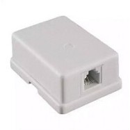 Розетка телефонная TA-101 RJ-11 (6P4C) внешняя 1 порт, белая