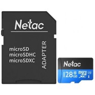 Карта памяти MicroSD 128GB Class 10 U1 Netac P500 NT02P500STN-128G-R с адаптером SD..