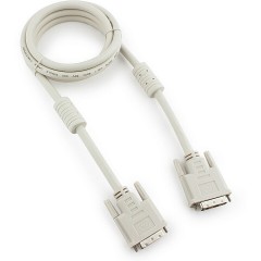 Кабель DVI-D single link Cablexpert CC-DVI-6C, 19M/<wbr>19M, 1.8м, серый, экран, феррит.кольца, пакет