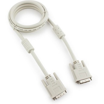 Кабель DVI-D single link Cablexpert CC-DVI-6C, 19M/<wbr>19M, 1.8м, серый, экран, феррит.кольца, пакет - Metoo (1)