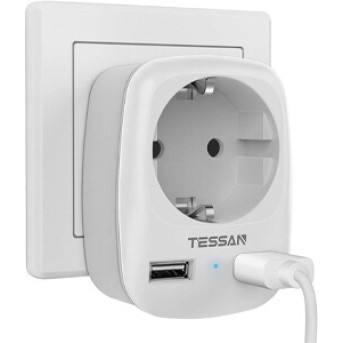 Сетевой фильтр Tessan TS-611-DE серый - Metoo (1)