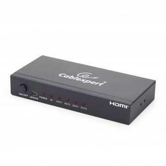 Разветвитель HDMI Cablexpert DSP-4PH4-02, HD19F/<wbr>4x19F, 1 компьютер => 4 монитора, Full-HD, 3D, 1.4v, - Metoo (1)