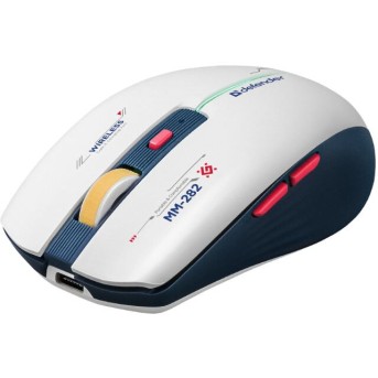Мышь игровая беспроводная Defender Dila MM-282 белый + синий - Metoo (1)