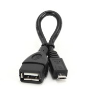Кабель переходник Cablexpert USB 2.0 OTG A-OTG-AFBM-001 USB-MicroUSB, 0.15м, пакет