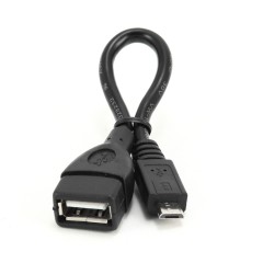 Кабель переходник Cablexpert USB 2.0 OTG A-OTG-AFBM-001 USB-MicroUSB, 0.15м, пакет
