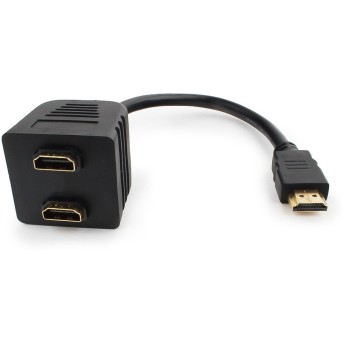 Разветвитель HDMI Cablexpert DSP-2PH4-002, HD19F/<wbr>2x19F, 1 компьютер => 2 монитора, пасcивный, Full-H - Metoo (1)