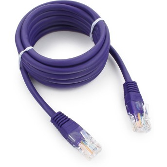 Патч-корд UTP Cablexpert PP12-2M/<wbr>V кат.5e, 2м, литой, многожильный (фиолетовый) - Metoo (1)