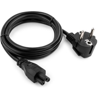 Кабель питания для ноутбуков Cablexpert PC-186-ML12-3M, 3м, Schuko- C5, 10А, пакет, черный - Metoo (1)