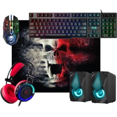 Комплект игровой Defender Tor MHP-127 RU, мышь+клавиатура+ковер+гарнитура+акустика..