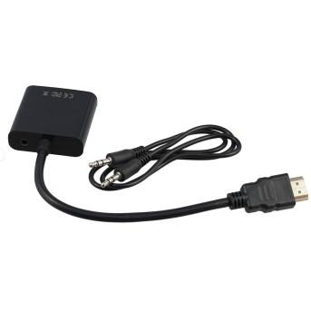 Кабель HDMI -> VGA Cablexpert A-HDMI-VGA-03, 19M/<wbr>15F, длина 15см, аудиовыход Jack3.5 - Metoo (1)
