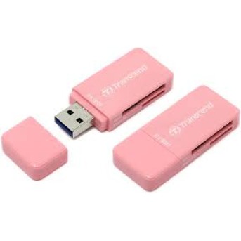 Кардридер Transcend TS-RDF5R, USB3.0 SD/<wbr>microSD розовый - Metoo (1)