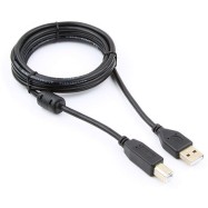 Кабель USB 2.0 Pro Cablexpert CCF-USB2-AMBM-6, AM/BM, 1.8м, экран, феррит.кольцо, черный, пакет