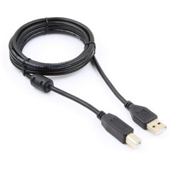 Кабель USB 2.0 Pro Cablexpert CCF-USB2-AMBM-6, AM/<wbr>BM, 1.8м, экран, феррит.кольцо, черный, пакет