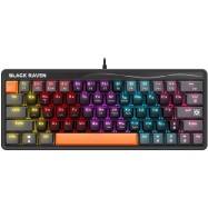 Клавиатура игровая механическая Defender Black Raven GK-417 RU,Rainbow,63кн черный