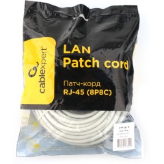 Патч-корд UTP Cablexpert PP6U-15M кат.6, 15м, литой, многожильный (серый)