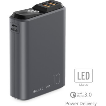 Зарядное устройство Power bank Olmio QS-10, 10000mAh черный - Metoo (1)
