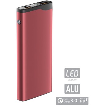Зарядное устройство Power bank Olmio QL-10, 10000mAh, красный - Metoo (1)