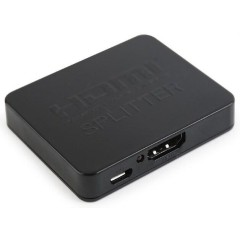 Разветвитель HDMI Cablexpert DSP-2PH4-03, HD19F/2x19F, 1 компьютер => 2 монитора, Full-HD, 3D, 1.4..