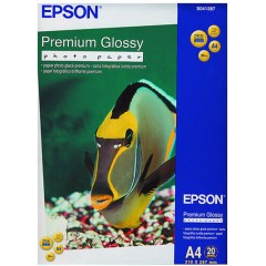 Фотобумага A4 Epson C13S041287 20 Л. 255 Г/<wbr>М2 Premium Glossy