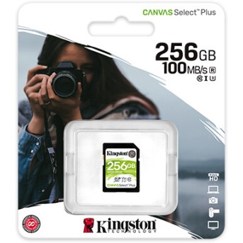 Карта памяти SD 256GB Class 10 U1 Kingston SDS2/<wbr>256GB - Metoo (1)