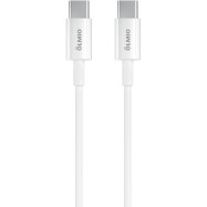 Кабель Olmio PD, Type-C - Type-C 1м, 3А, белый