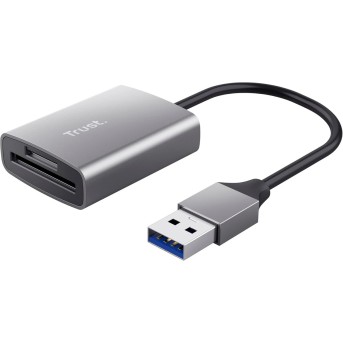 Картридер Trust FAST 24135 USB 3.2 серый - Metoo (1)