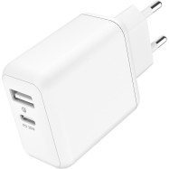Зарядное устройство сетевое Olmio type-C+USB PowerDelivery 3A белый