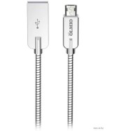 Кабель Olmio Steely, USB 2.0 - microUSB, 1.2м, 2.1A, серый