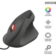 Мышь игровая Trust GXT144 Rexx Ergonomic Vertical черная