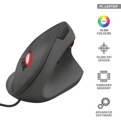 Мышь игровая Trust GXT144 Rexx Ergonomic Vertical черная