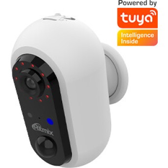 Видеокамера аккумуляторная Ritmix IPC-240B Tuya белый - Metoo (1)