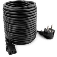Кабель питания Cablexpert PC-186-VDE-10M, 10м, Schuko- C13, VDE, 10А, черный, с заземлением