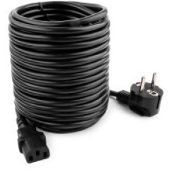 Кабель питания Cablexpert PC-186-VDE-10M, 10м, Schuko- C13, VDE, 10А, черный, с заземлением