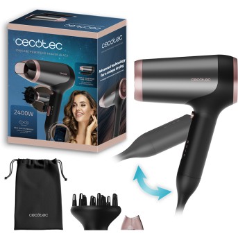 Фен Cecotec IoniCare Power&Go Heaven Black черный в Metoo.kz - Metoo (1)