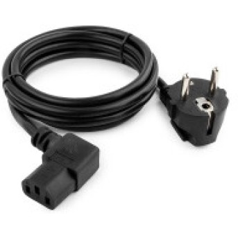 Кабель питания Cablexpert PC-186A-VDE, 1.8м, Schuko- C13, VDE, 10А, черный, угловой разъем, с заземл в Metoo.kz - Metoo (1)