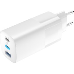 Зарядное устройство сетевое Olmio USB+Type-Cx2 QC 65W белый