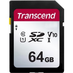 Карта памяти SD 64GB Class 10 U3 Transcend TS64GSDC300S