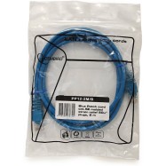 Патч-корд UTP Cablexpert PP12-0.5M/B кат.5e, 0.5м, литой, многожильный (синий)