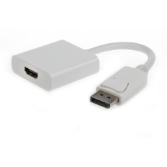 Переходник DisplayPort -> HDMI Cablexpert A-DPM-HDMIF-002-W, 20M/19F, белый, пакет..