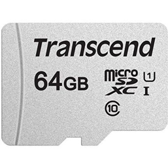 Карта памяти MicroSD 64GB Class 10 U1 Transcend TS64GUSD300S - Metoo (1)
