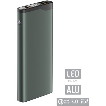 Зарядное устройство Power bank Olmio QL-10, 10000mAh, серый - Metoo (1)