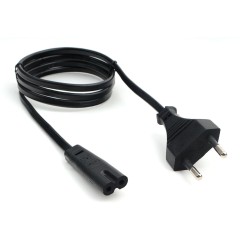 Кабель питания аудио/видео Cablexpert PC-184/2-1М, 1м, CEE 7/16 - C7, 2-pin, 2х0,5, черный, пакет..