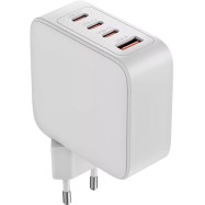 Зарядное устройство сетевое Olmio USB+Type-Cx3 PowerDelivery QC GaN 100W белый