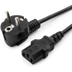 Кабель питания Cablexpert PC-186, 1.8м, Schuko- C13, черный, с заземлением, 6А