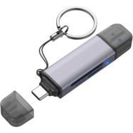 Кардридер Netac NT09WK13-30GR, USB3.0+Type-C SD/microSD серый