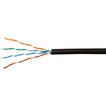 Кабель SkyNet Light UTP outdoor 4x2x0,46, медный, FLUKE TEST, кат.5e, однож., 305 м, box, черный - Metoo (1)