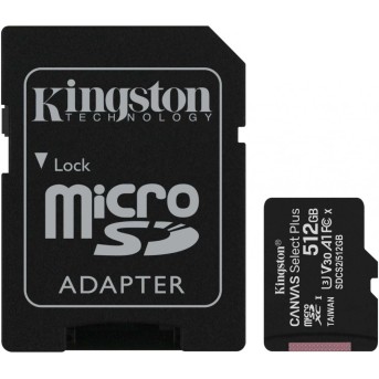 Карта памяти MicroSD 512GB Class 10 UHS-I Kingston SDCS2/<wbr>512GB - Metoo (1)