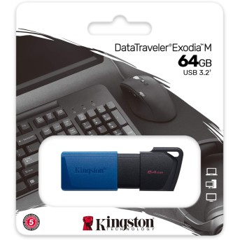 USB Флеш 64GB 3.2 Kingston DTXM/<wbr>64GB - Metoo (1)