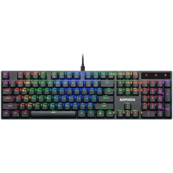 Клавиатура игровая механическая Defender Armada GK-004 RU,RGB черный - Metoo (1)