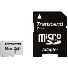 Карта памяти MicroSD 16GB Class 10 U1 Transcend TS16GUSD300S-A